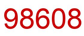 Number 98608 red image