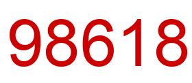 Number 98618 red image