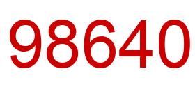 Número 98640 imagen rojo