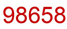 Number 98658 red image