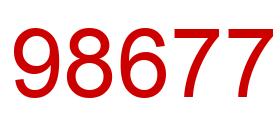 Number 98677 red image
