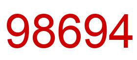 Number 98694 red image