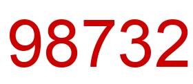 Número 98732 imagen rojo
