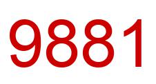 Number 9881 red image
