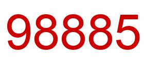 Number 98885 red image