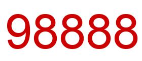 Number 98888 red image