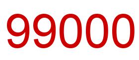 Number 99000 red image
