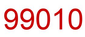Number 99010 red image