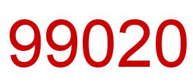 Number 99020 red image