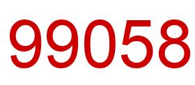 Número 99058 imagen rojo