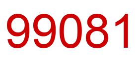 Number 99081 red image