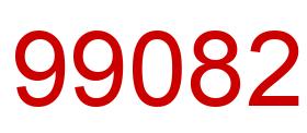 Number 99082 red image