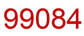 Number 99084 red image
