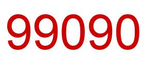 Number 99090 red image