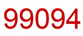 Number 99094 red image