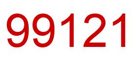 Number 99121 red image