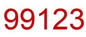 Number 99123 red image