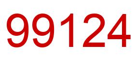 Number 99124 red image