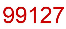 Number 99127 red image
