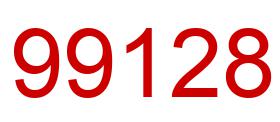 Number 99128 red image
