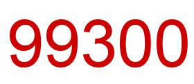 Number 99300 red image