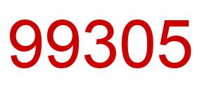 Number 99305 red image