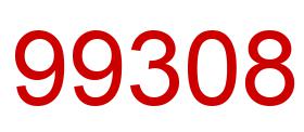 Number 99308 red image