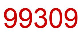 Number 99309 red image