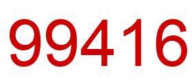 Number 99416 red image