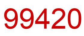 Number 99420 red image