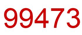Number 99473 red image
