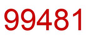 Number 99481 red image