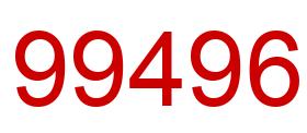Number 99496 red image