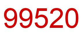 Number 99520 red image