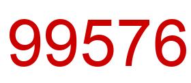 Number 99576 red image