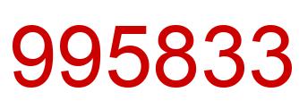 Number 995833 red image