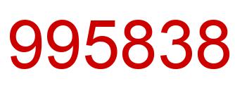 Number 995838 red image