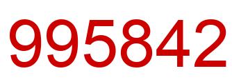 Number 995842 red image