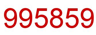 Number 995859 red image