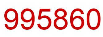 Number 995860 red image