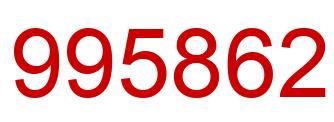 Number 995862 red image