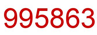Number 995863 red image