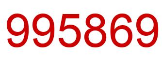 Number 995869 red image