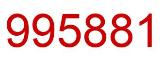 Number 995881 red image