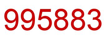 Número 995883 imagen rojo