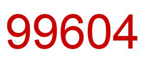Number 99604 red image