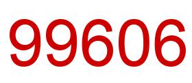 Number 99606 red image