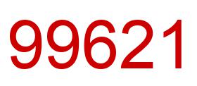 Number 99621 red image