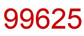Number 99625 red image