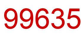 Number 99635 red image